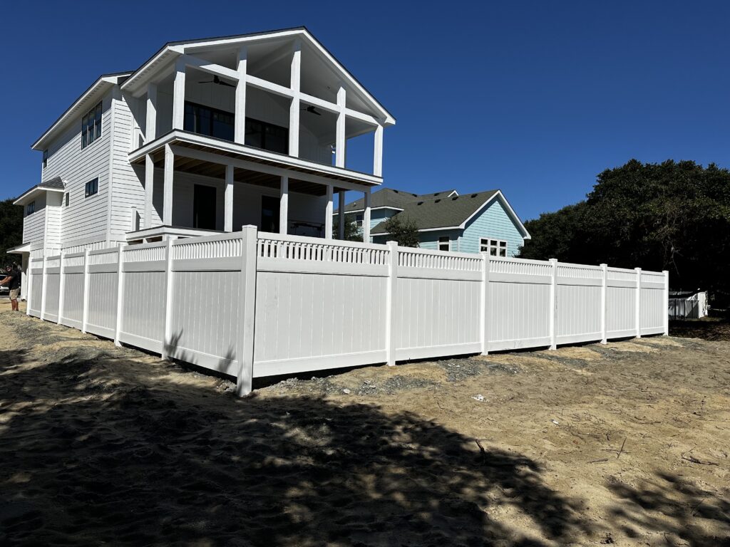 white fence