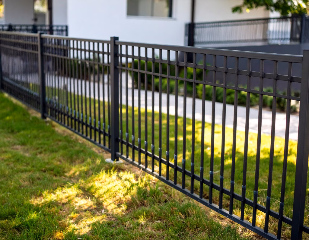 Firefly_black aluminum fence 597631